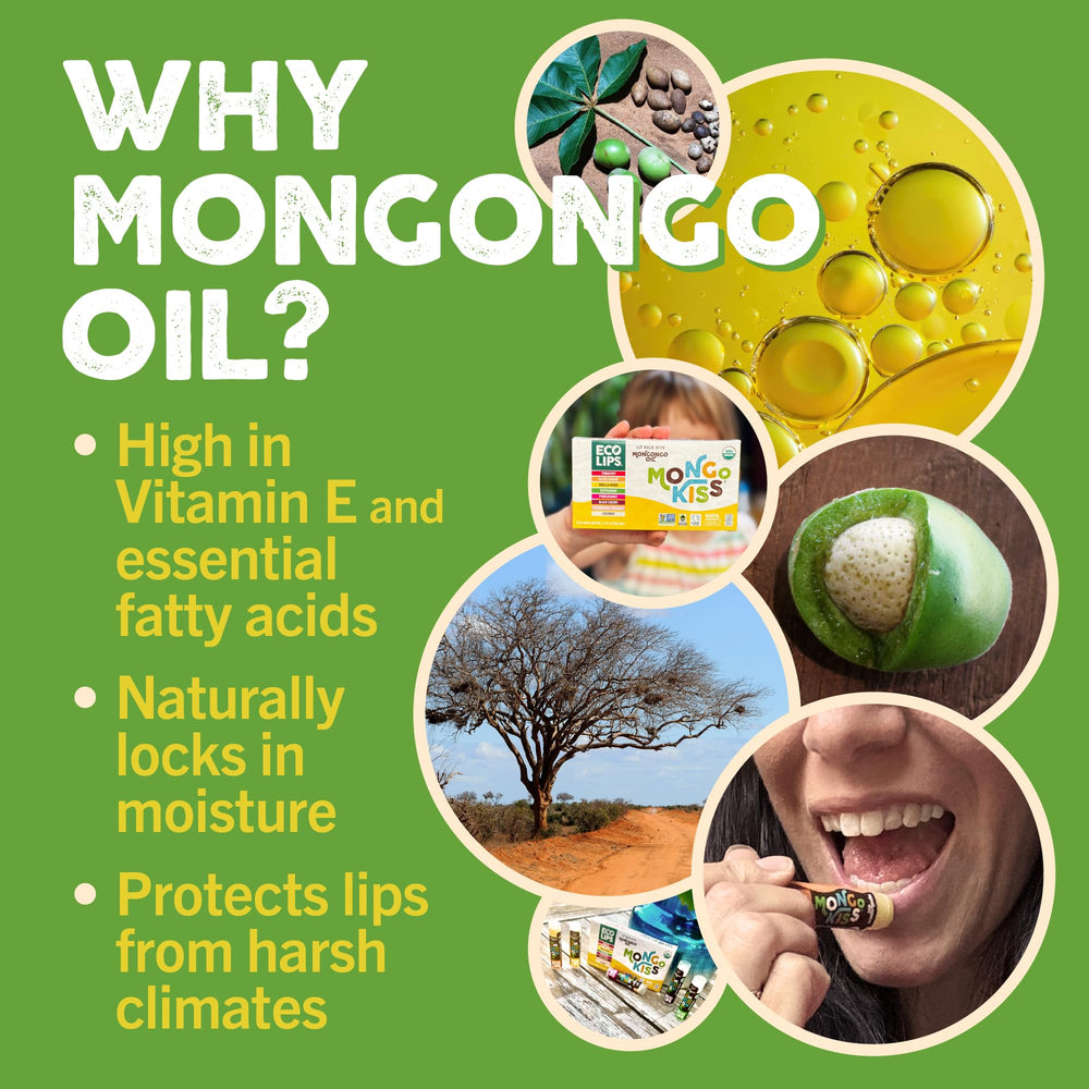 Eco Lips Mongo Kiss manteca de cacao orgánica para hidratación