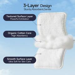 ecolook triple-layer pad full-face application closeup for even coverage.