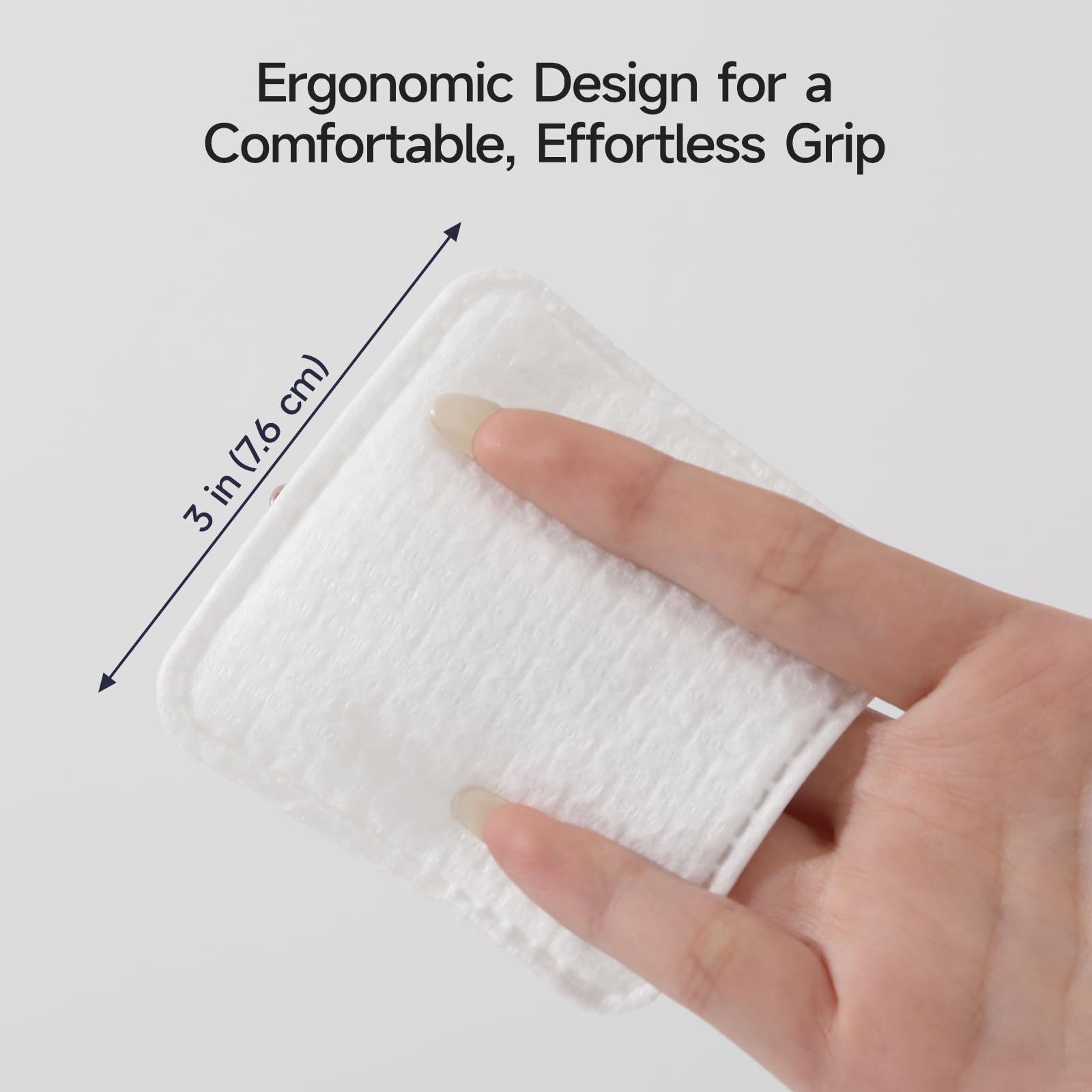 ecolook triple-layer pad gentle on sensitive skin closeup.