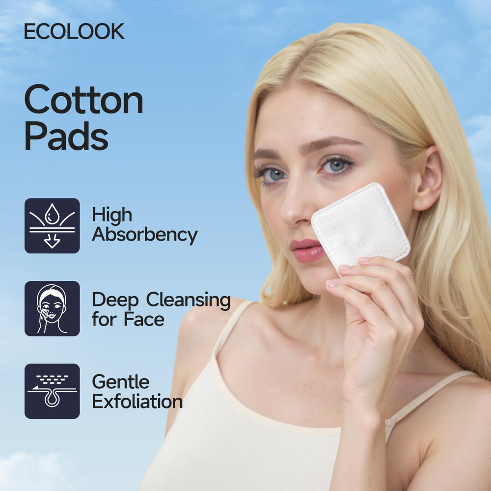 ecolook triple-layer pad soft side closeup for gentle toner application.