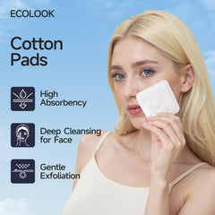 ecolook triple-layer pad soft side closeup for gentle toner application.