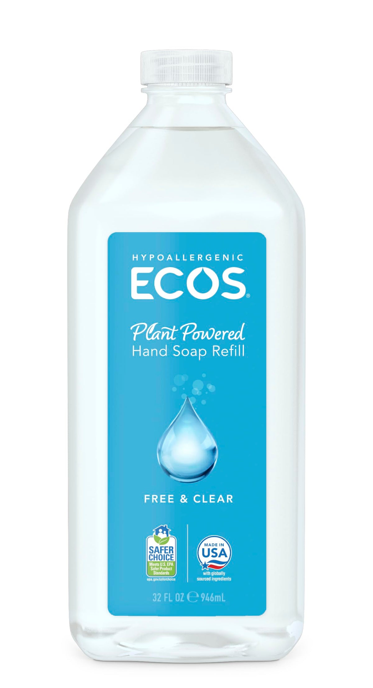 ECOS jabon de manos recarga en pack, ideal para rellenar botellas y reducir residuos.