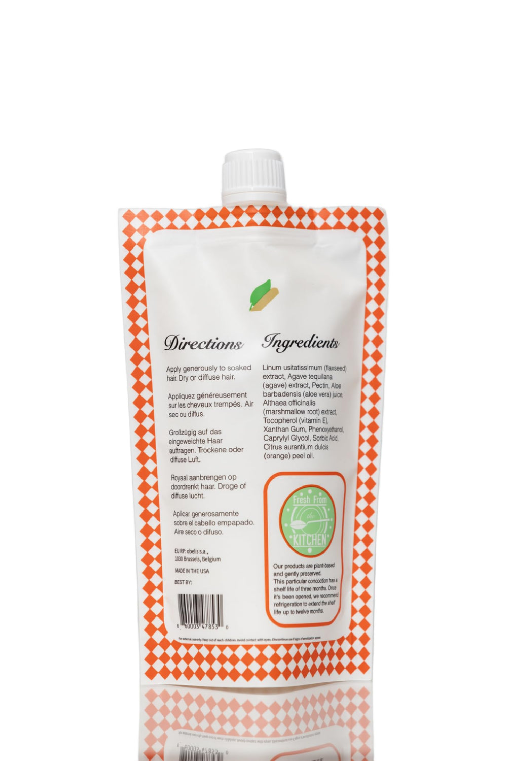Ecoslay Orange Marmalade shine finish on healthy-looking curls.