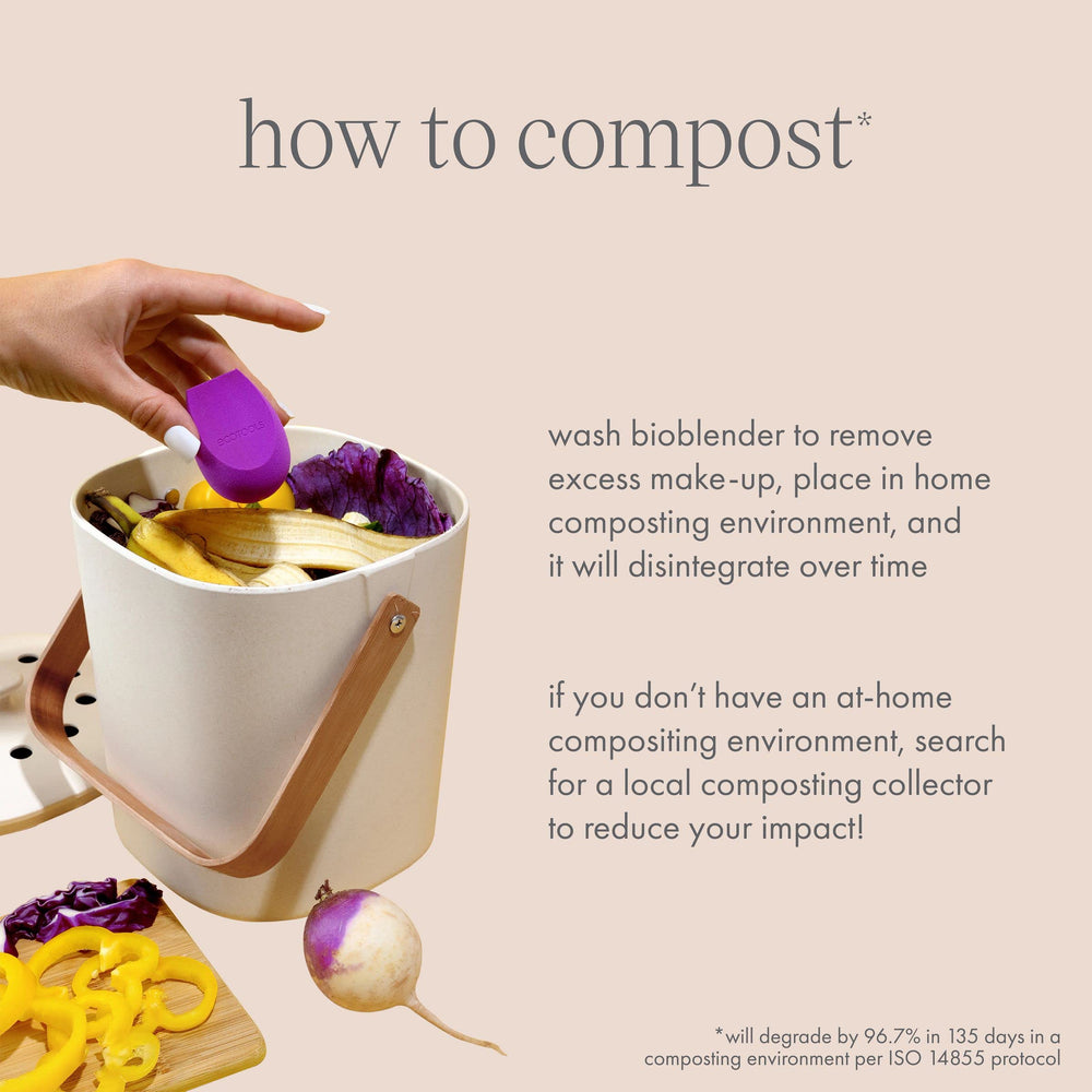 Easy cleaning with EcoTools Brush and Sponge Shampoo.