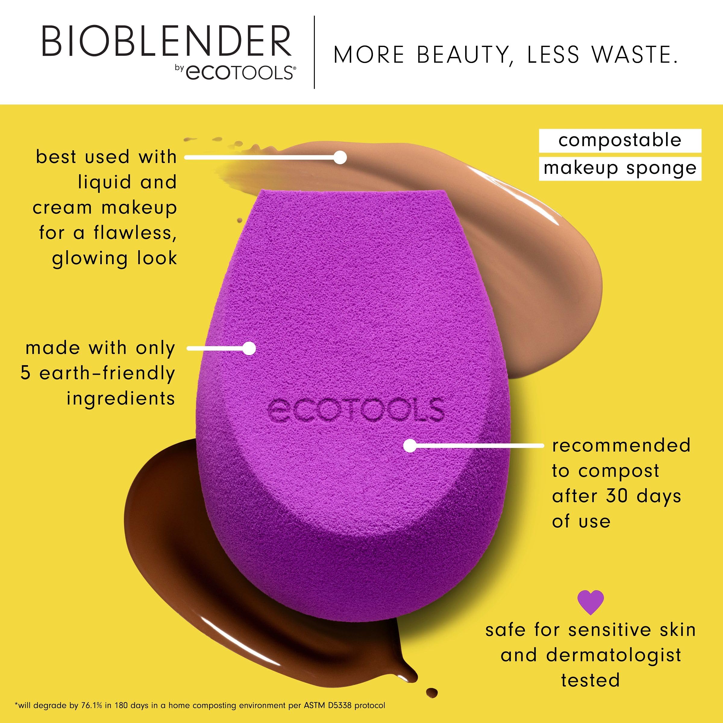 Bioblender Duo two sponges optimized for seamless foundation blending.