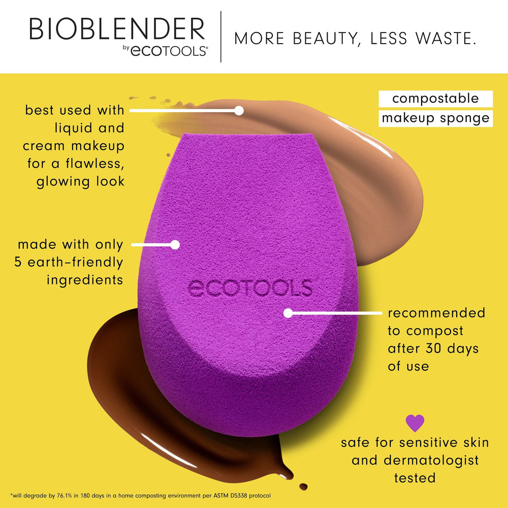 Bioblender Duo two sponges optimized for seamless foundation blending.