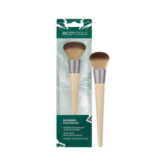EcoTools Blending Face Brush close-up on handle for precise control during application