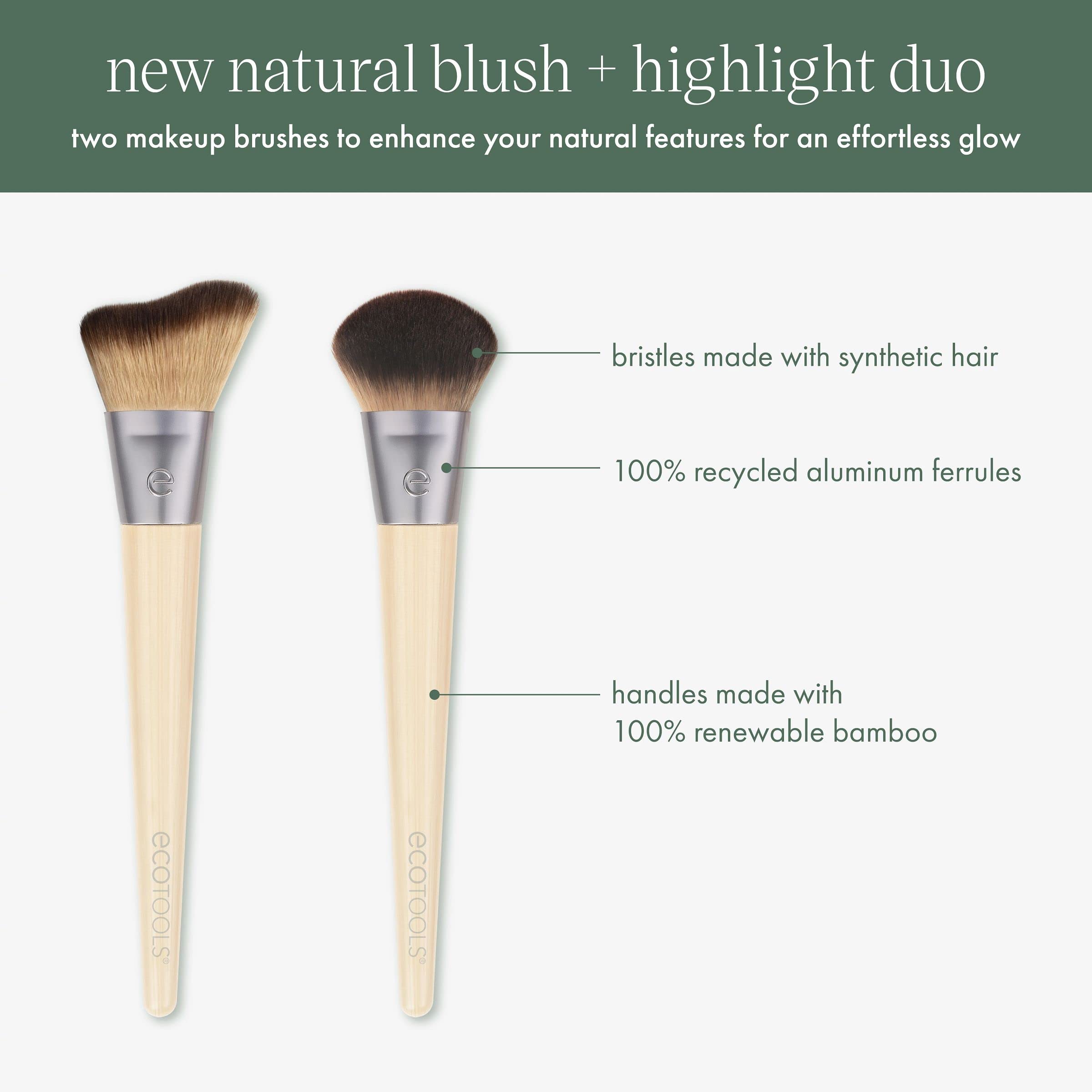 EcoTools blush brush with dense bristles for natural, soft finish.