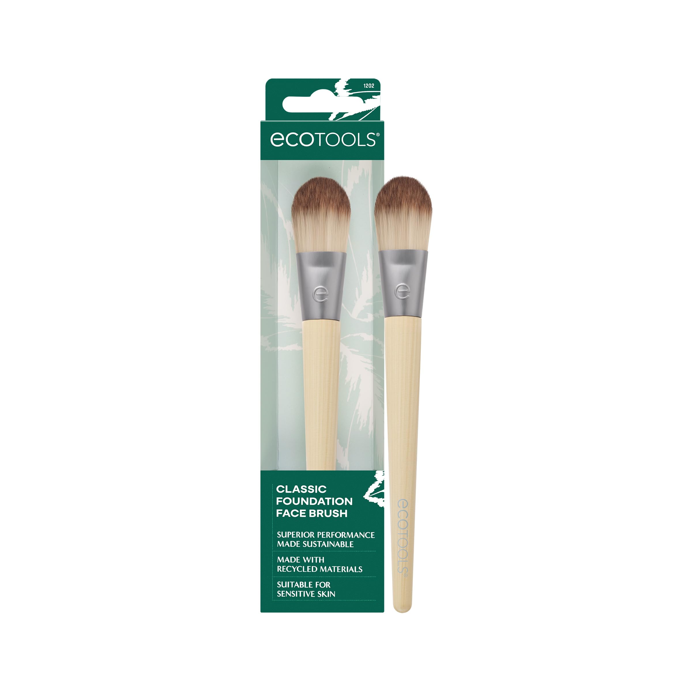 EcoTools Classic Foundation Brush with flat head for precise, streak-free base application.