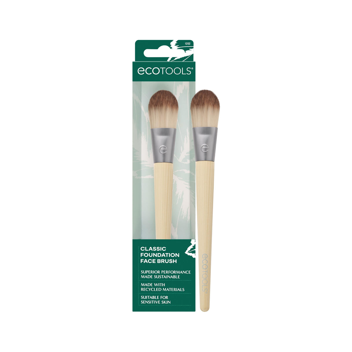 EcoTools Classic Foundation Brush with flat head for precise, streak-free base application.