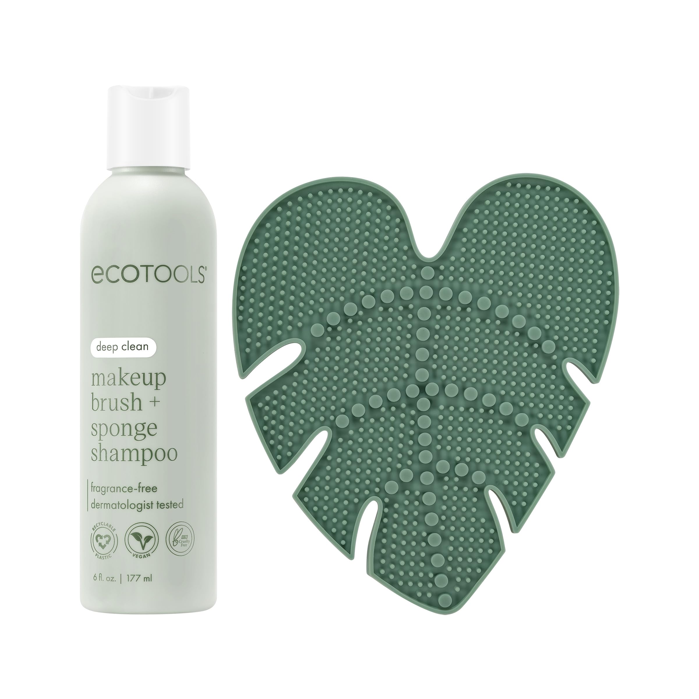 EcoTools cleansing pad with suction cup for mess-free brush cleaning