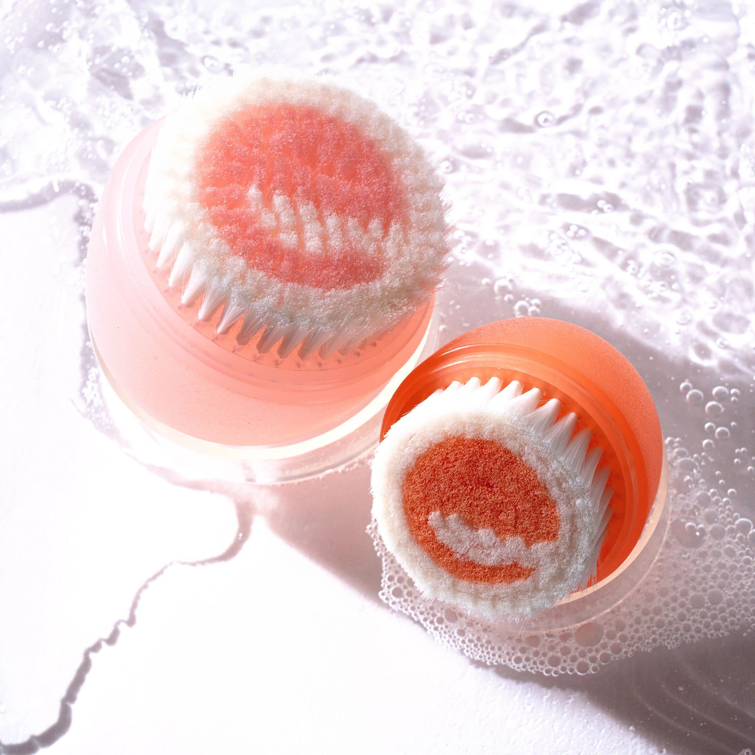 EcoTools Deep Cleansing Facial Brush with cleanser delivering refreshed skin.