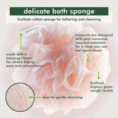 EcoTools EcoPouf soft-netting for smooth exfoliation and rich lather with cleanser.