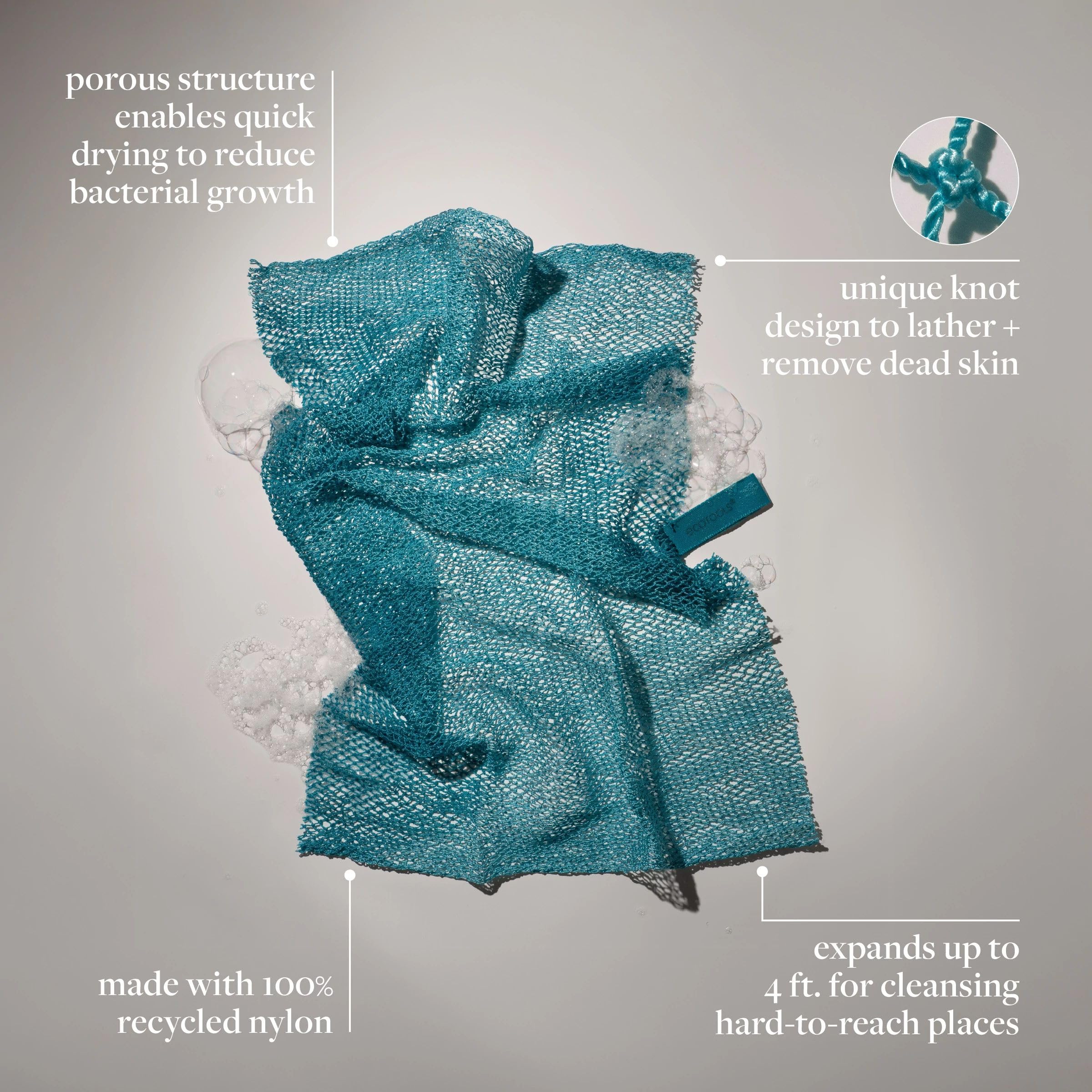 EcoTools cepillo exfoliante flexible y reutilizable para todo el cuerpo.