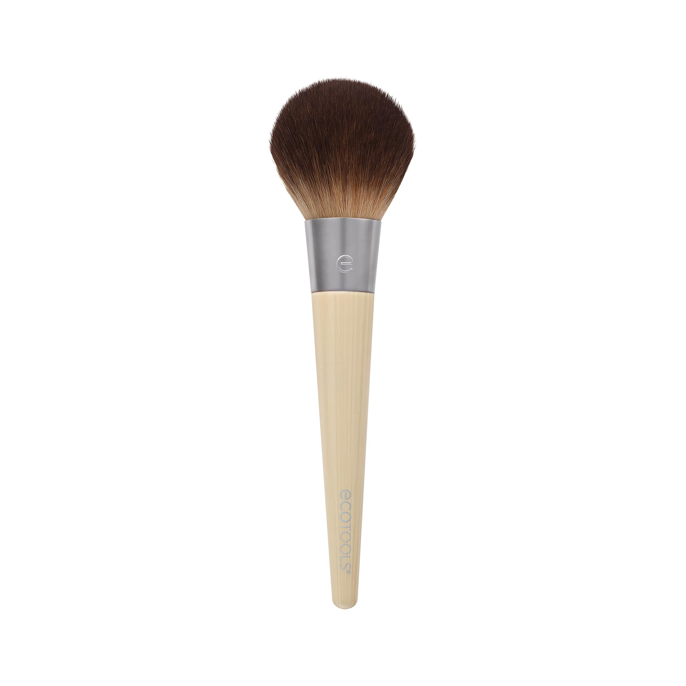 EcoTools Full Powder Brush bristles close-up show soft synthetic hairs for gentle blending.
