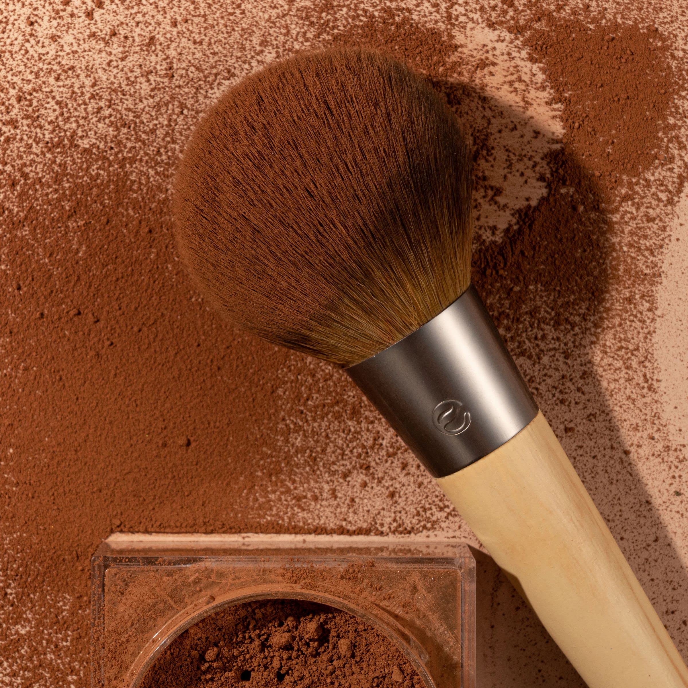 EcoTools Full Powder Brush used with pressed powder for a refined, long-lasting finish.