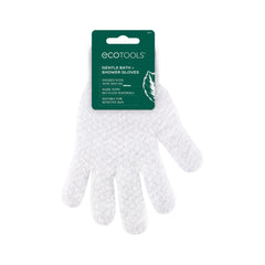 EcoTools guantes exfoliantes mostrando aceite de aguacate para hidratación