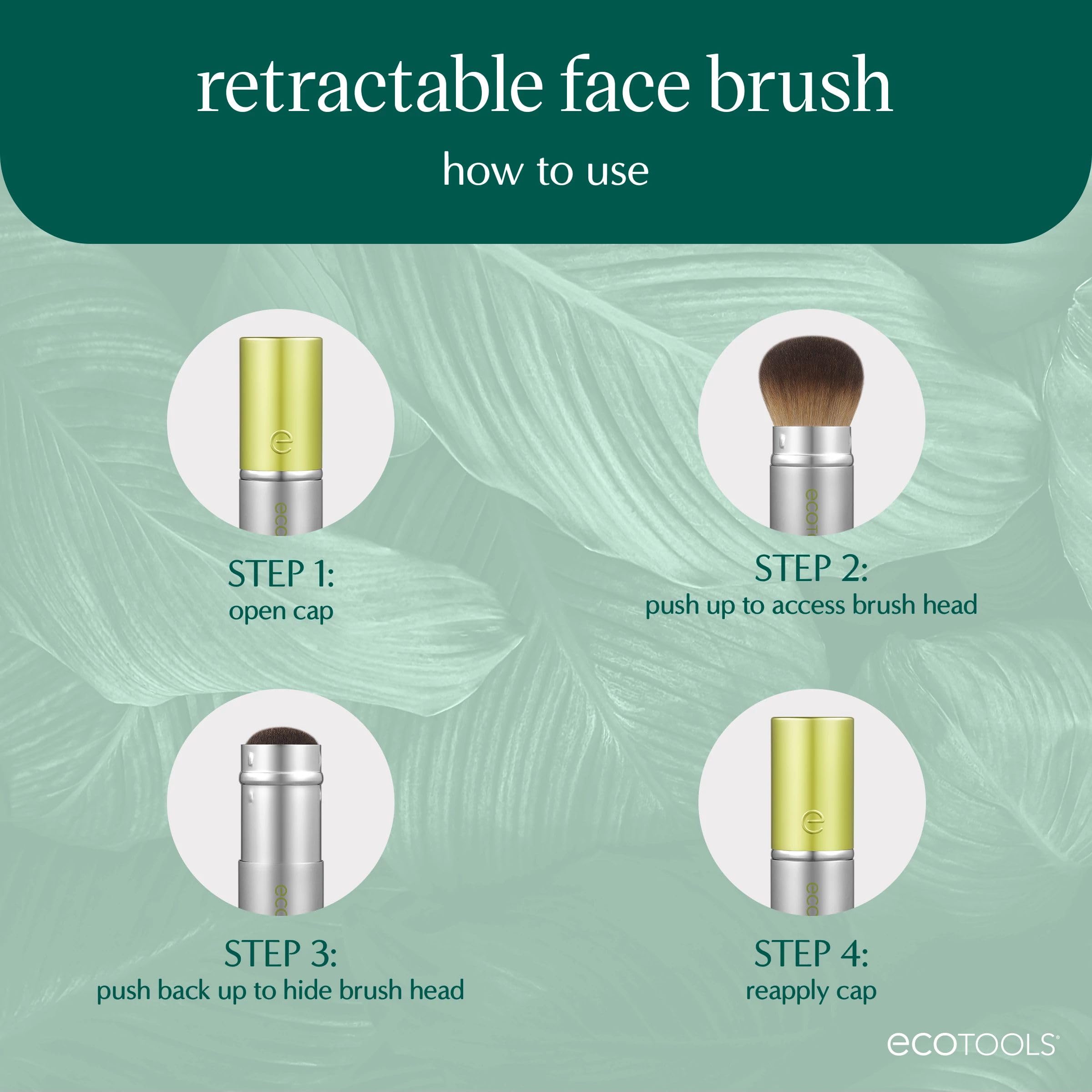 EcoTools kabuki brush ideal for bronzer, blush, and setting powder.