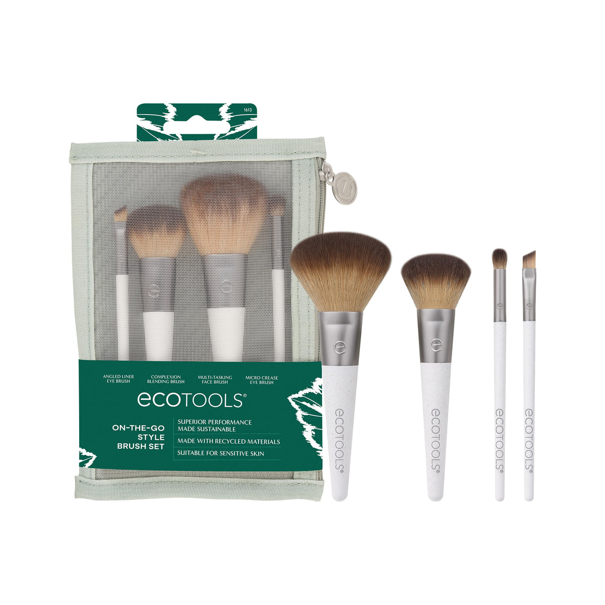 EcoTools On-The-Go Angled Liner Eye Brush for precise liner on the go