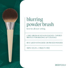 EcoTools Blurring Powder Brush applying powder for natural setting