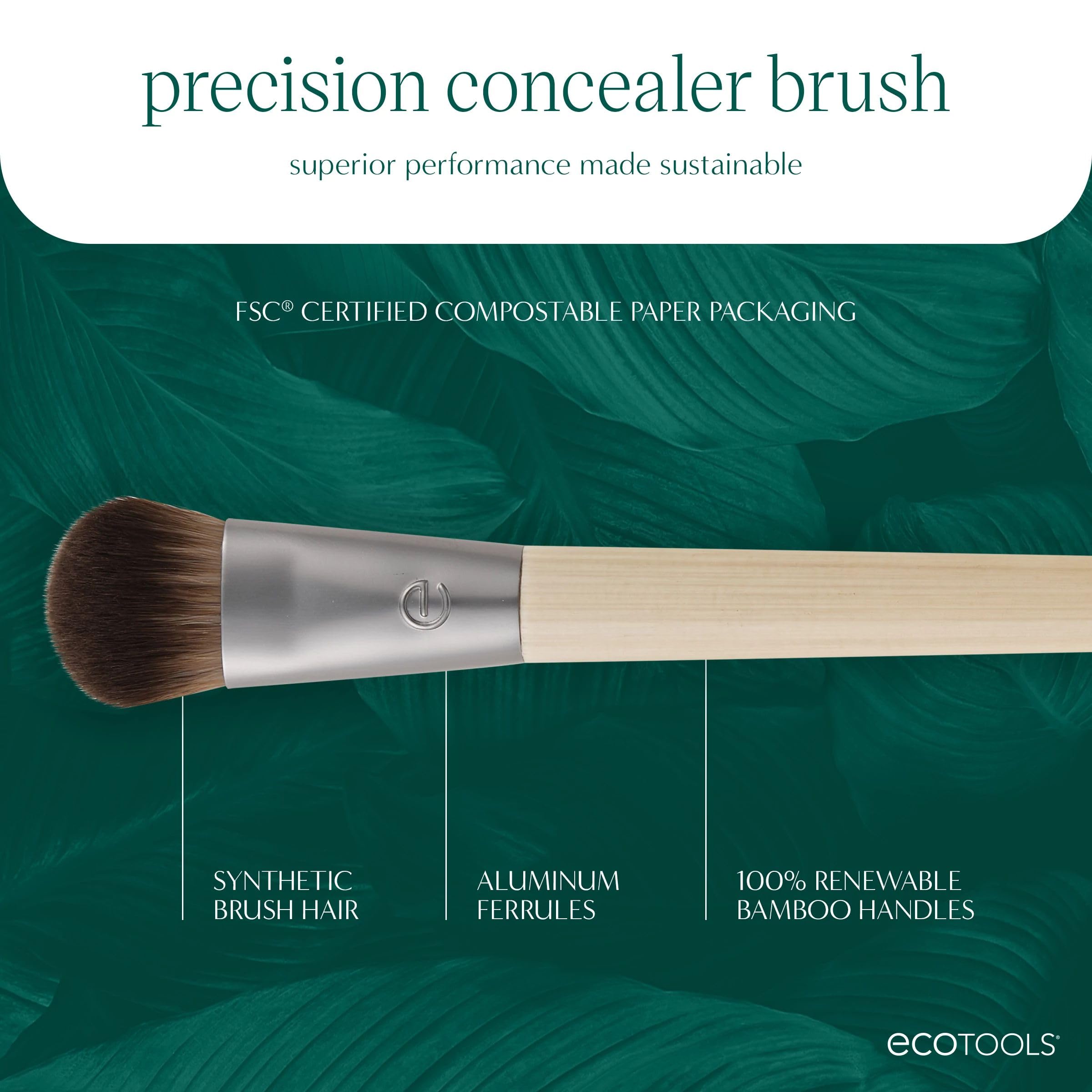 EcoTools Precision Concealer Brush nose area use for targeted coverage