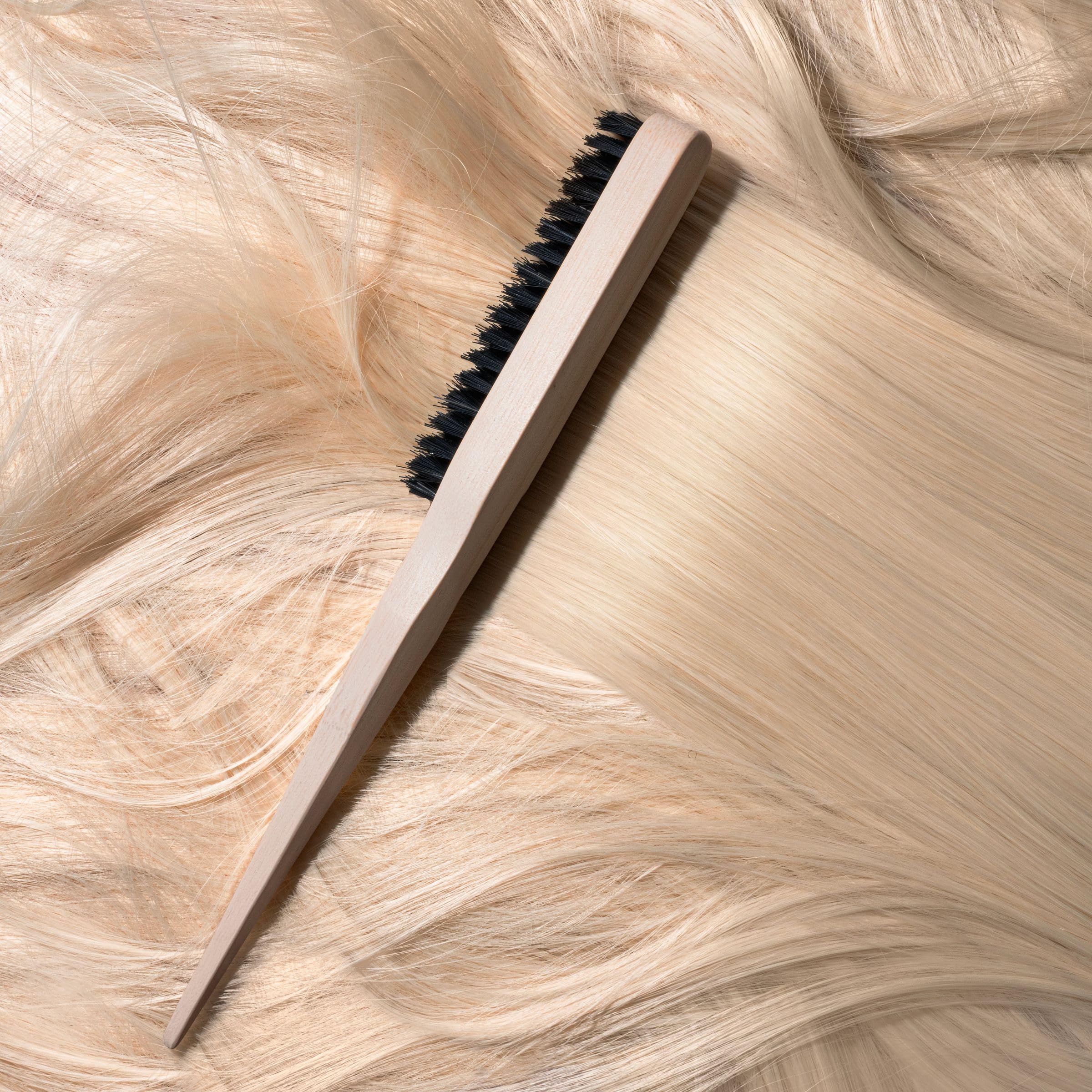 EcoTools Slick Back Brush renewable bamboo handle close-up