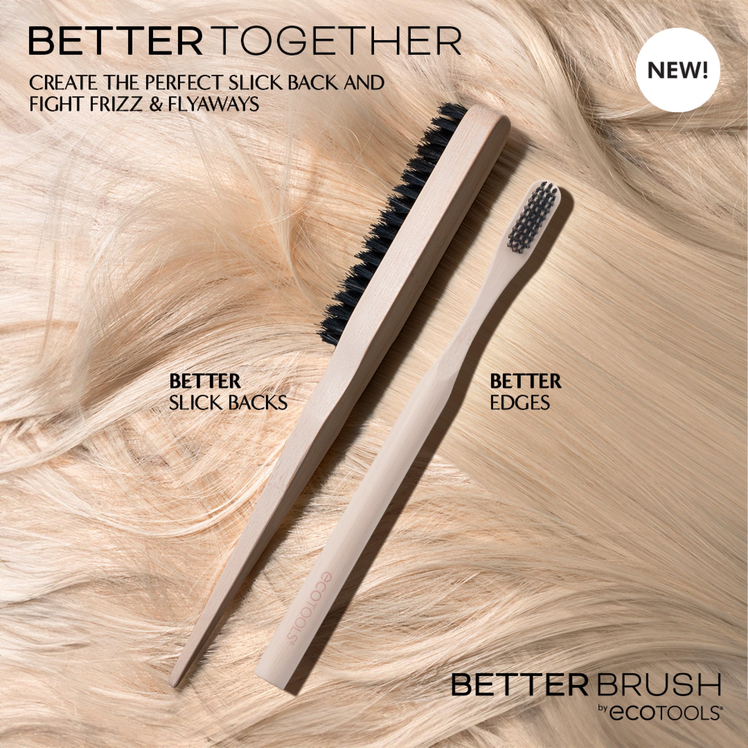 EcoTools Slick Back Brush smoothing and detangling wet or dry hair