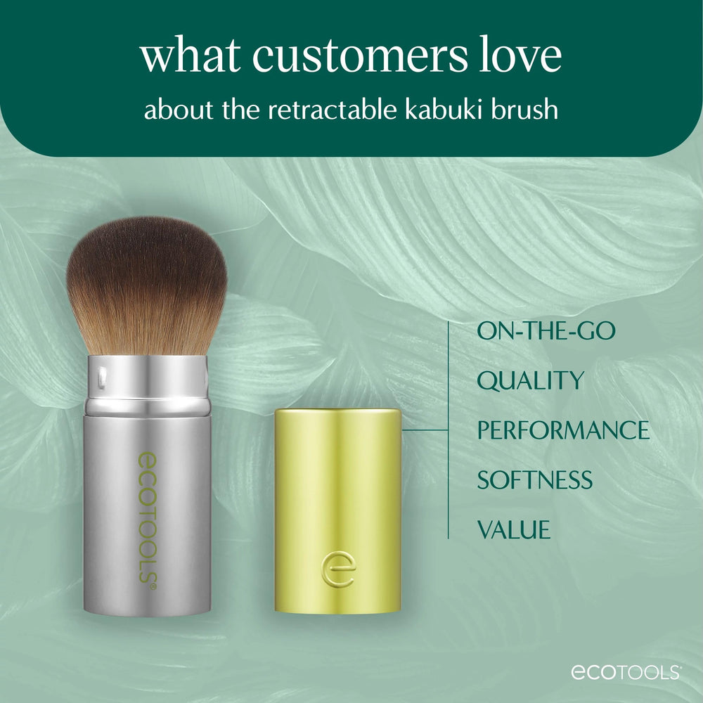 EcoTools travel-friendly brush fits in your bag for quick touch-ups.