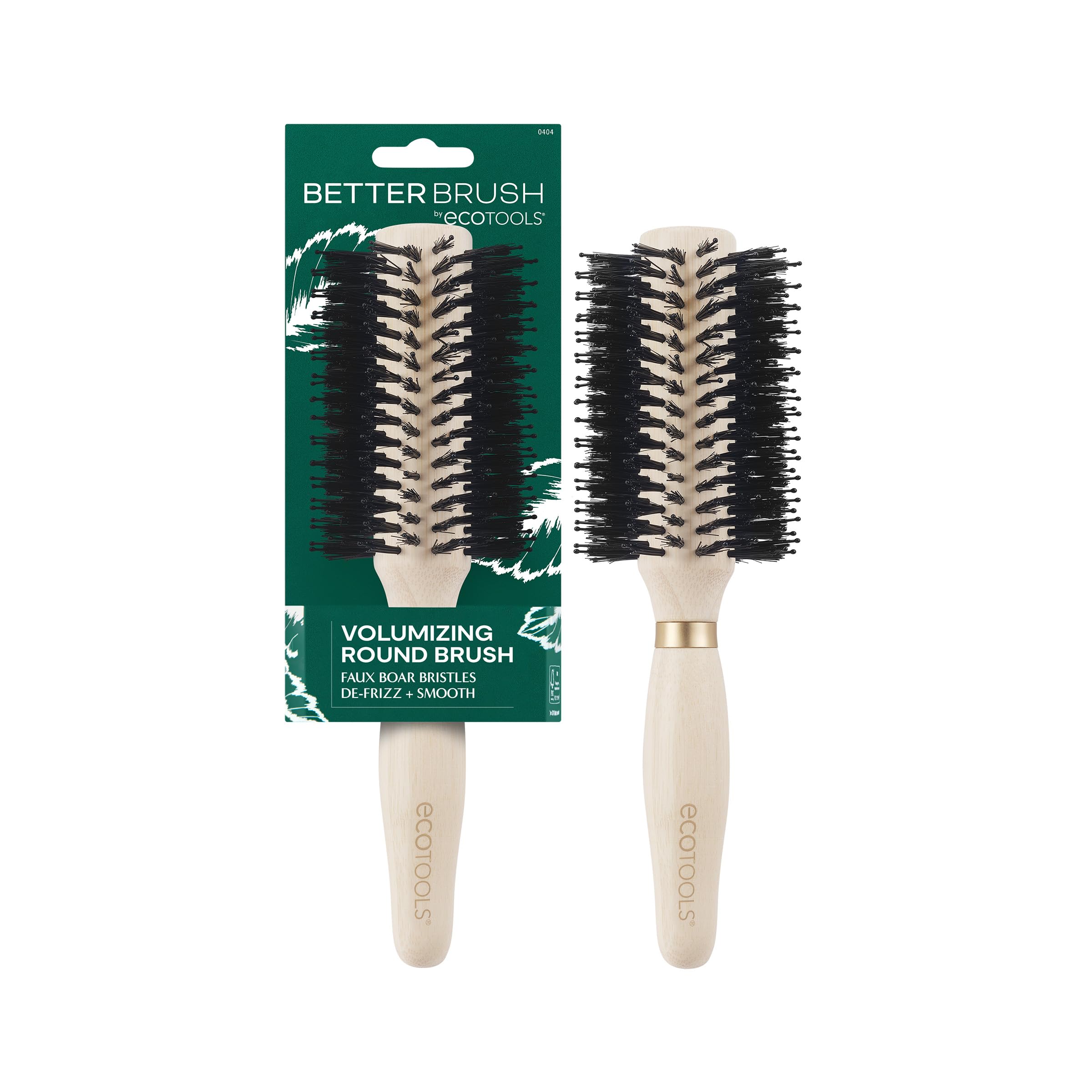 EcoTools Volumizing Round Brush heat resistance in action for smooth blowouts
