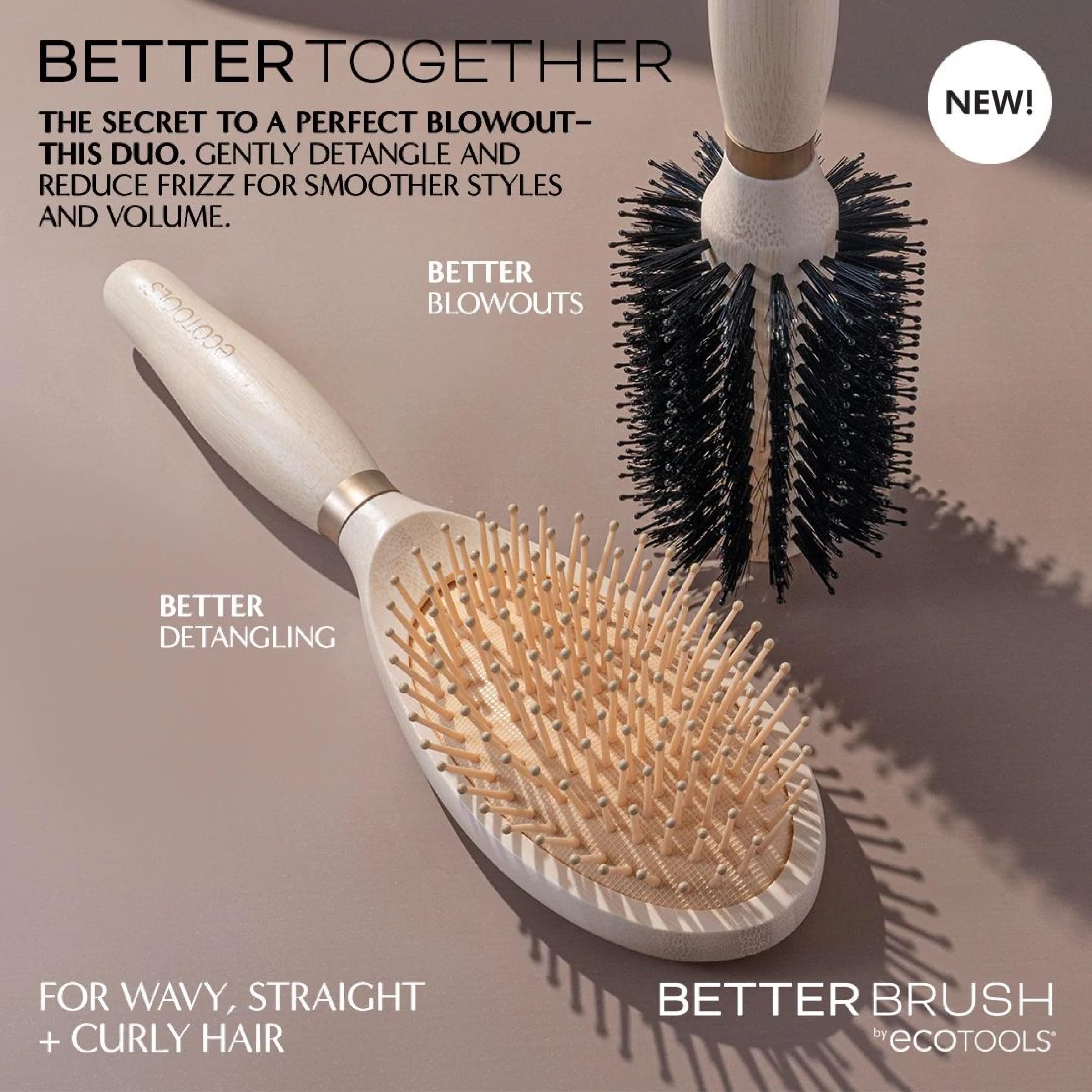 No-slip grip ensures steady control during brushing and drying