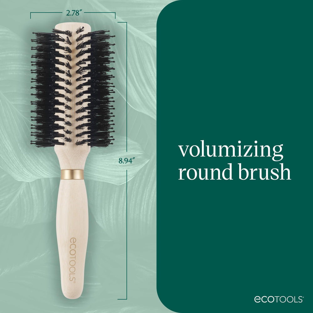 Renewable bamboo handle provides a sustainable, comfortable grip during styling