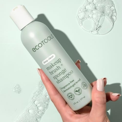 EcoTools bottle and foam texture close-up highlights the product's rich lather.