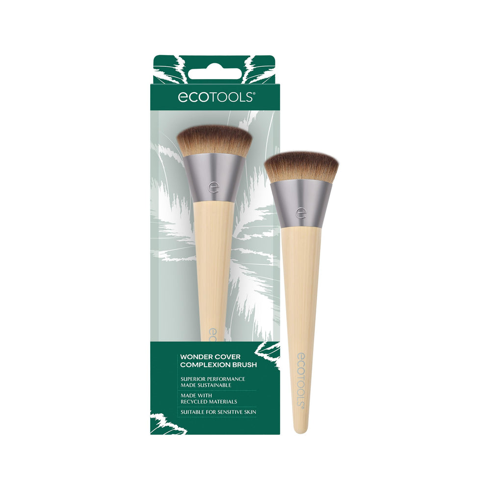EcoTools Wonder Cover Complexion Brush dense oval head for full-coverage blending.