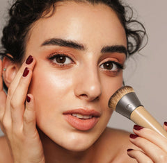 EcoTools Wonder Cover Complexion Brush works with liquid, cream, and stick foundations for versatility.