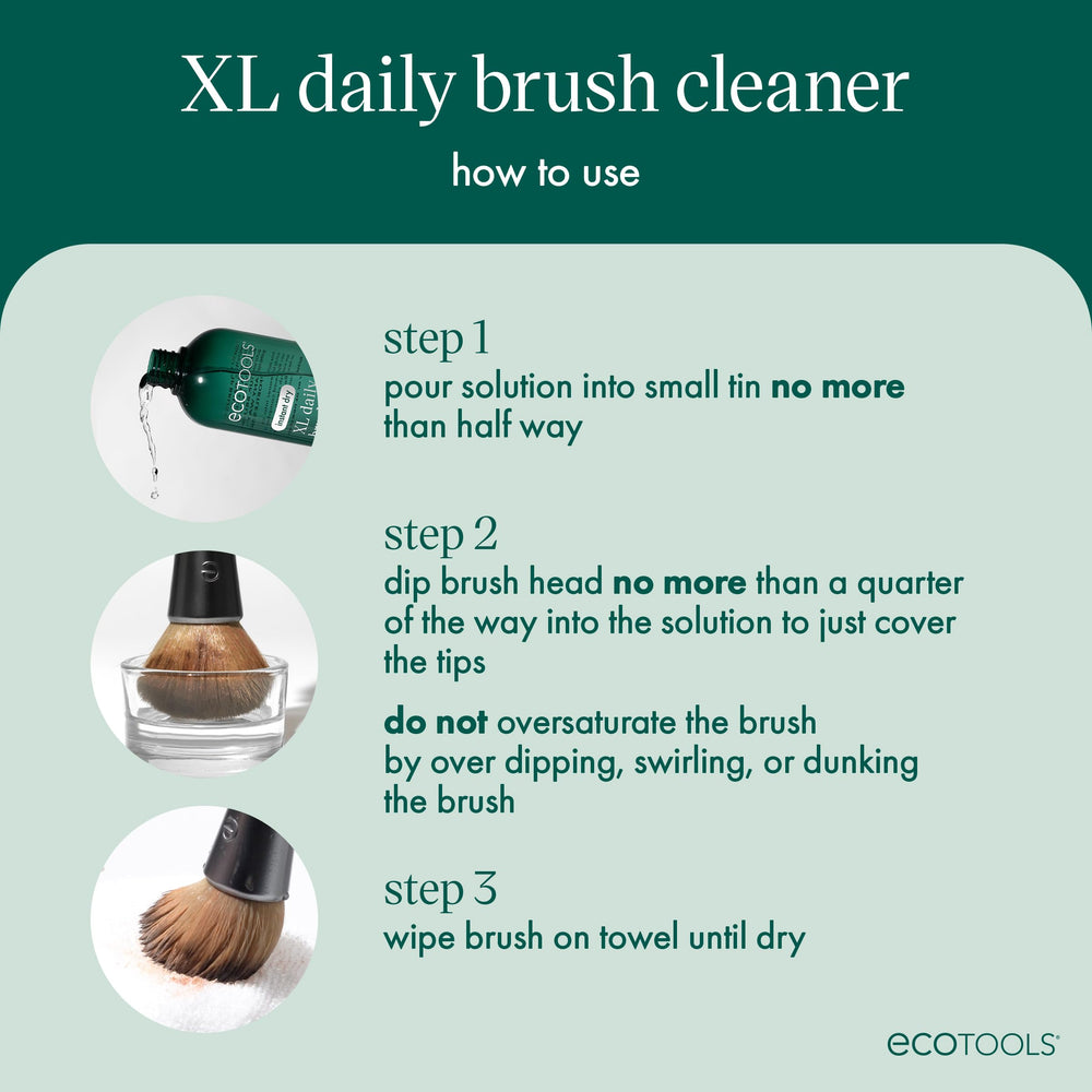 EcoTools bristles wiped and reshaped after cleaning with cleaner