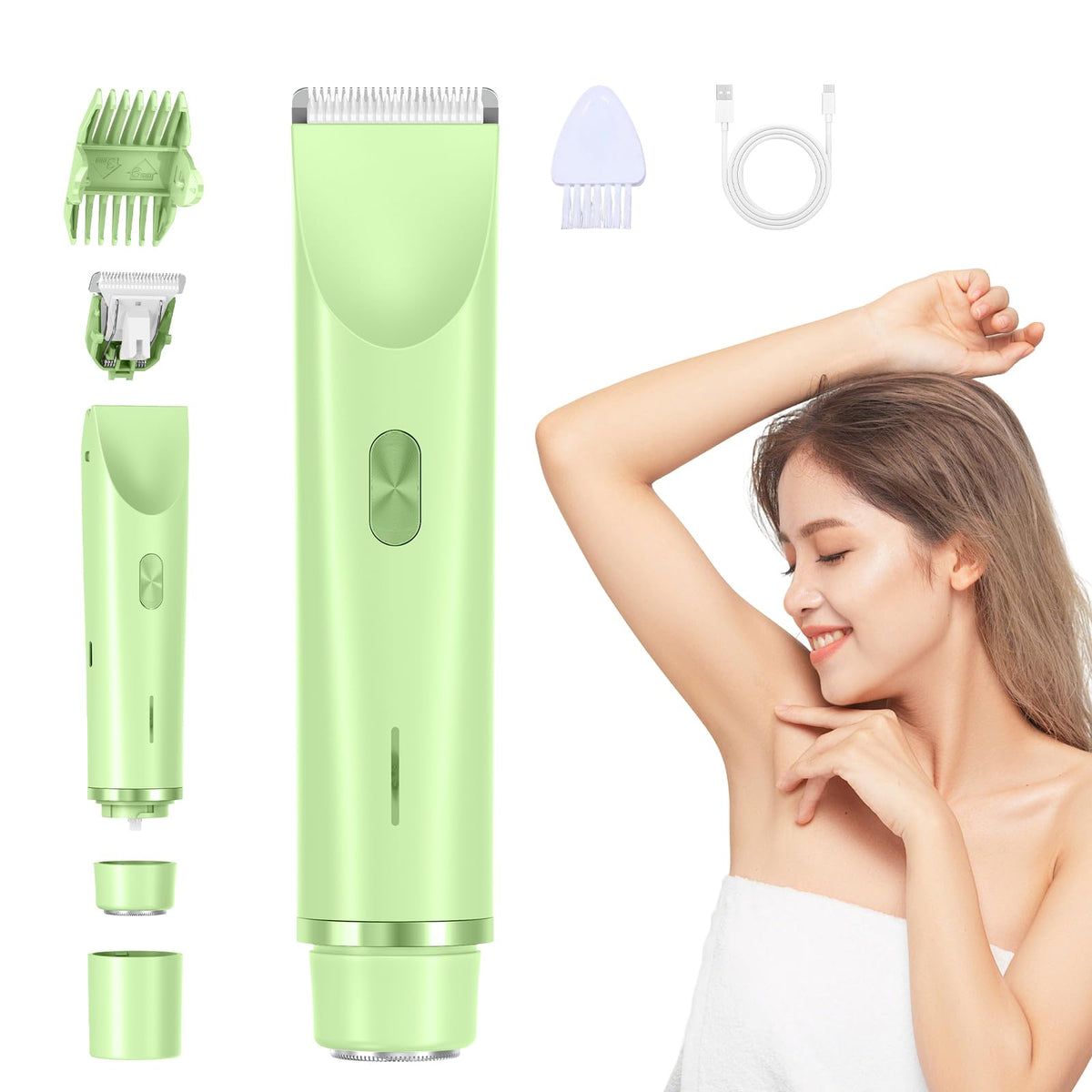 EcoVibe bikini-trimmer bikini line trim in wet and dry use