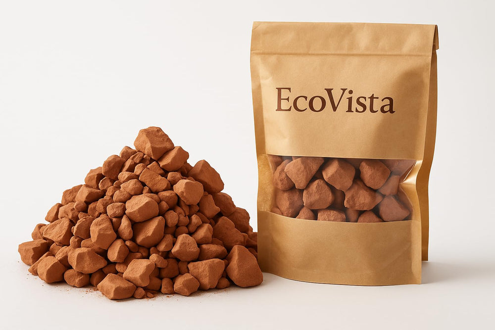 EcoVista arcilla roja comestible: trozos naturales para consumo seguro.