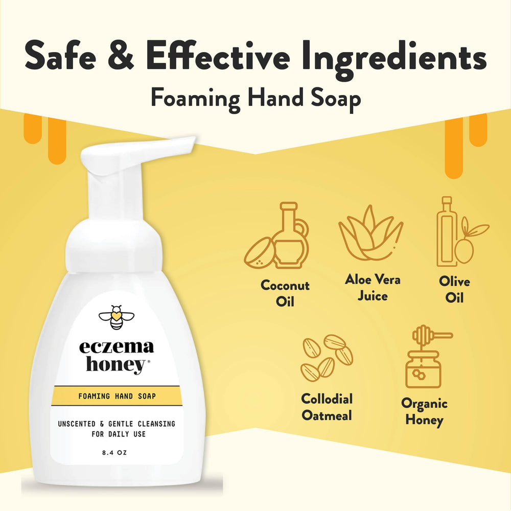 ECZEMA HONEY – aplicación de espuma para cuidado diario de manos.
