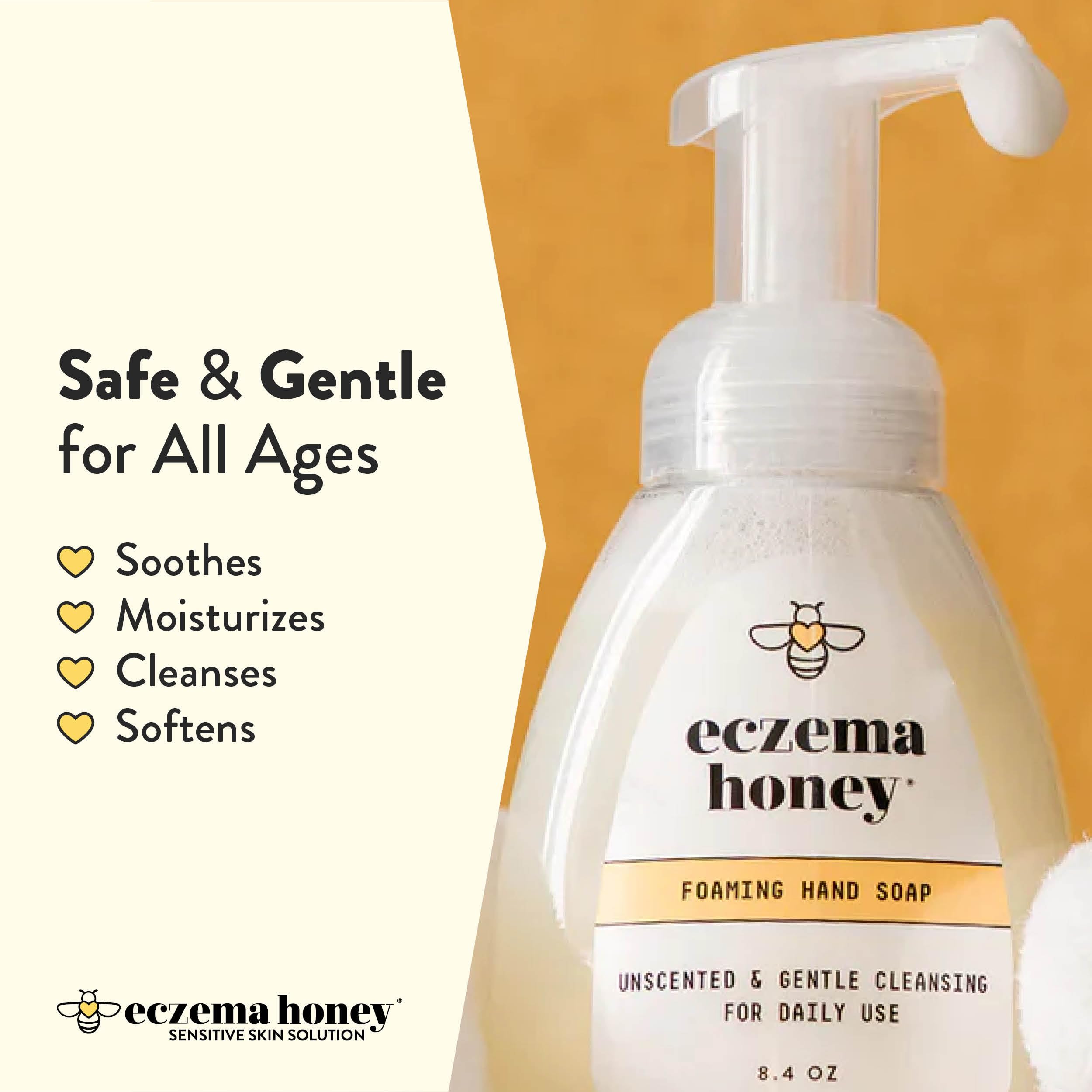 ECZEMA HONEY – ingredientes orgánicos visibles para el cuidado de la piel.