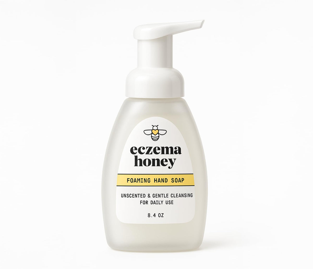 ECZEMA HONEY – botella espumosa para limpieza suave de manos.