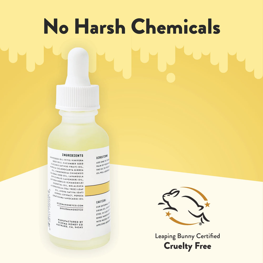 ECZEMA HONEY Nourishing Face Serum bottle shown for non-greasy hydration
