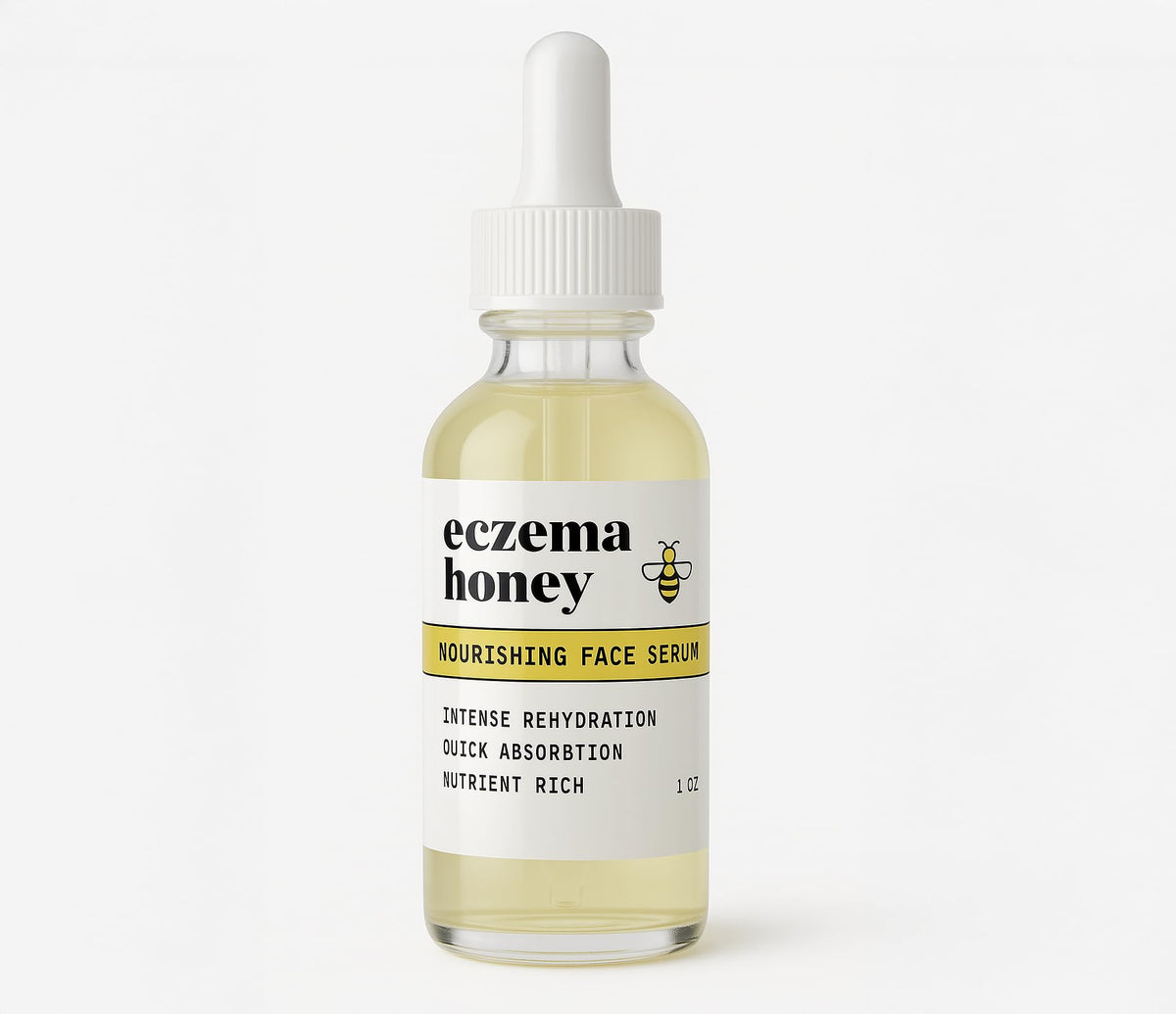 ECZEMA HONEY Nourishing Face Serum bottle with dropper for precise daily application