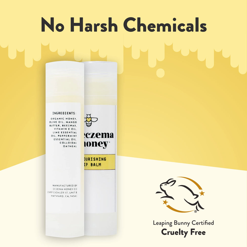 Organic honey presence in Eczema Honey lip balm ingredients