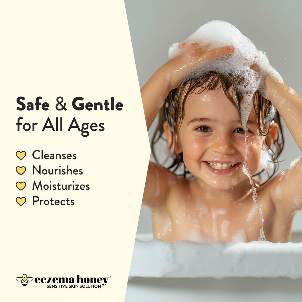 Eczema Honey Nourishing Shampoo featuring argan oil for deep hair hydration