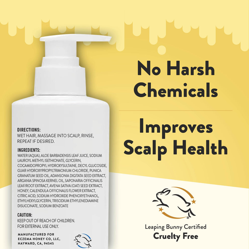 Eczema Honey Nourishing Shampoo lather during application for easy cleansing