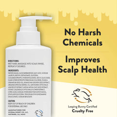 Eczema Honey Nourishing Shampoo lather during application for easy cleansing