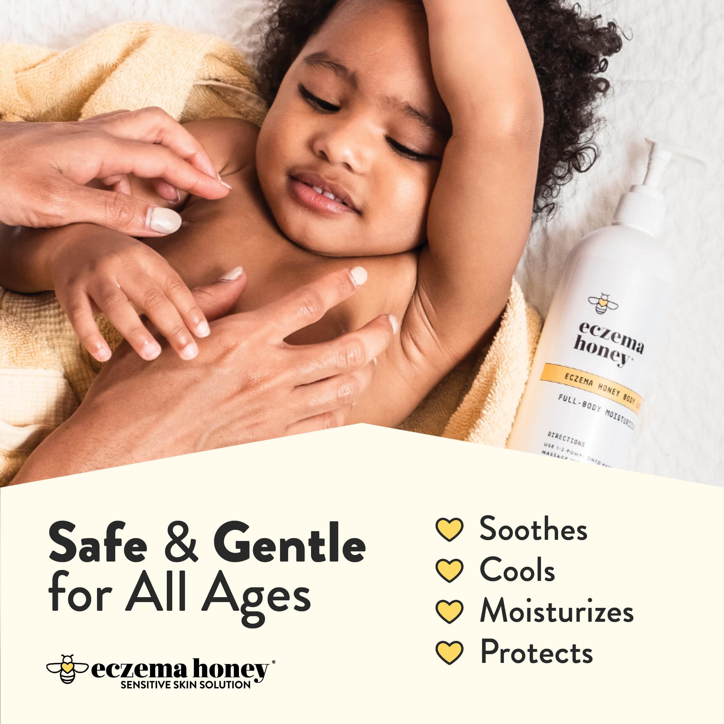 ECZEMA HONEY Leaping Bunny cruelty-free logo on packaging conveys trust