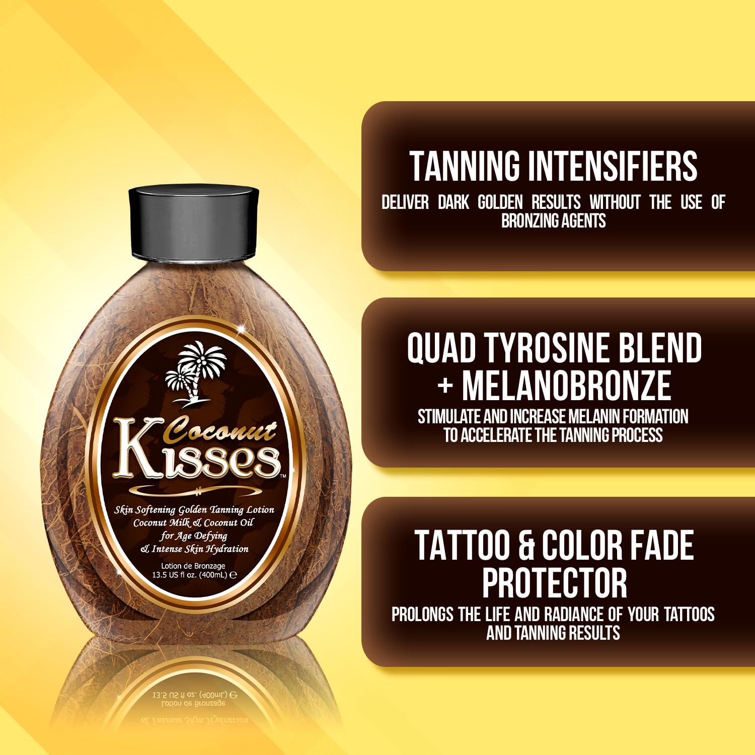 Ed Hardy Coconut Kisses bronceado-intenso realza tono dorado con hidratación.
