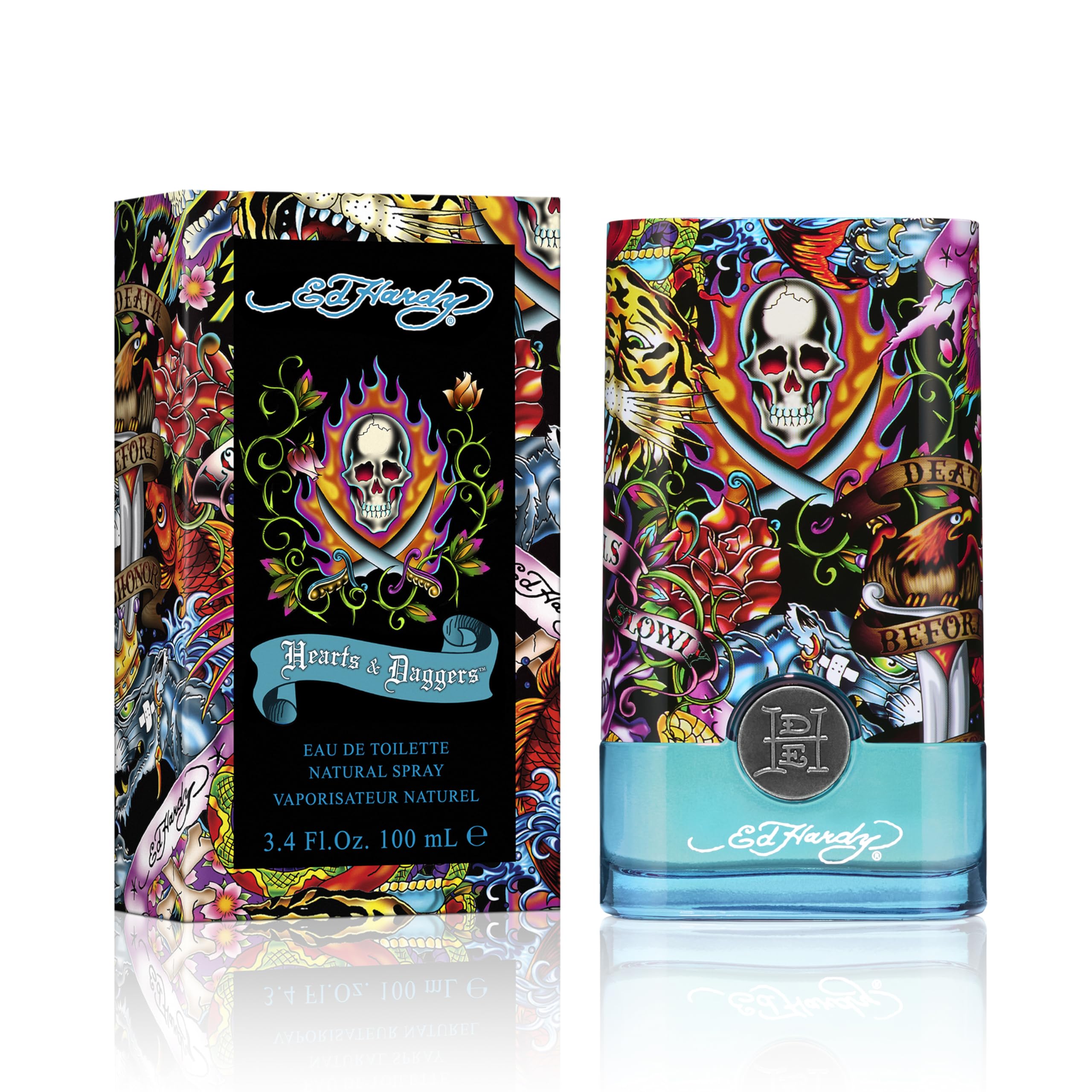 ED HARDY Hearts & Daggers bottle front view for confident everyday wear.