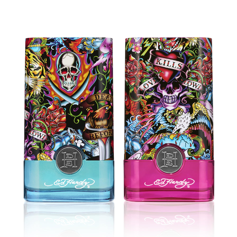 ED HARDY Hearts & Daggers woody base visualization conveys lasting depth